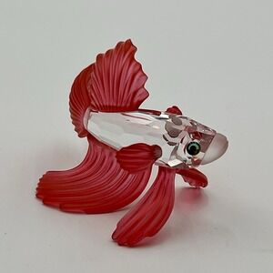 Red Swarovski Crystal South Seas Siamese Fighting Fish #660941 MINT. #25